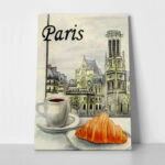 Πινακας σε καμβά PARIS BREAKFAST