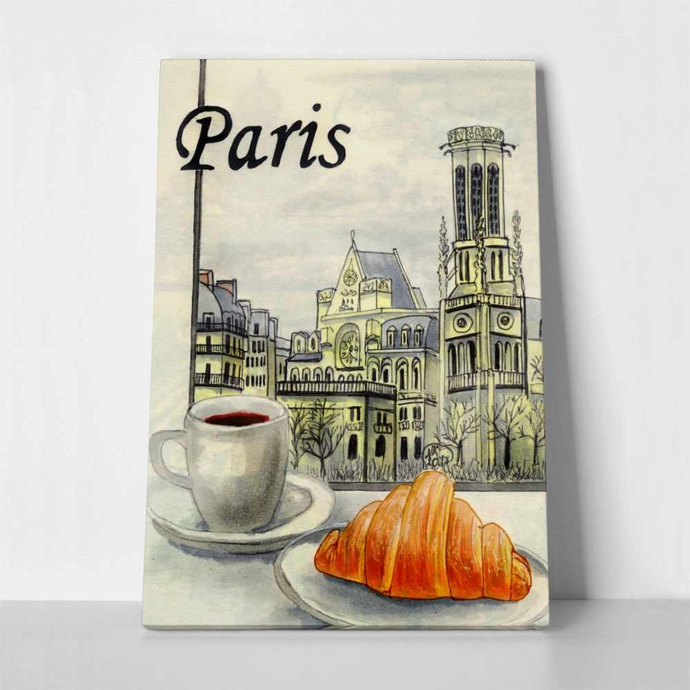 Πινακας σε καμβά PARIS BREAKFAST