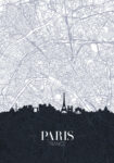 Πινακας σε καμβά PARIS CITY MAP