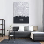 Πινακας σε καμβά PARIS CITY MAP