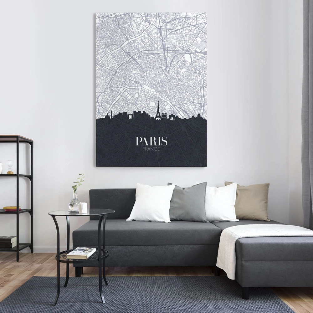 Πινακας σε καμβά PARIS CITY MAP