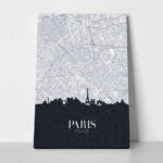 Πινακας σε καμβά PARIS CITY MAP