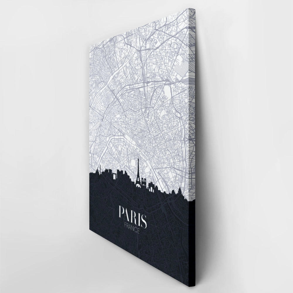 Πινακας σε καμβά PARIS CITY MAP