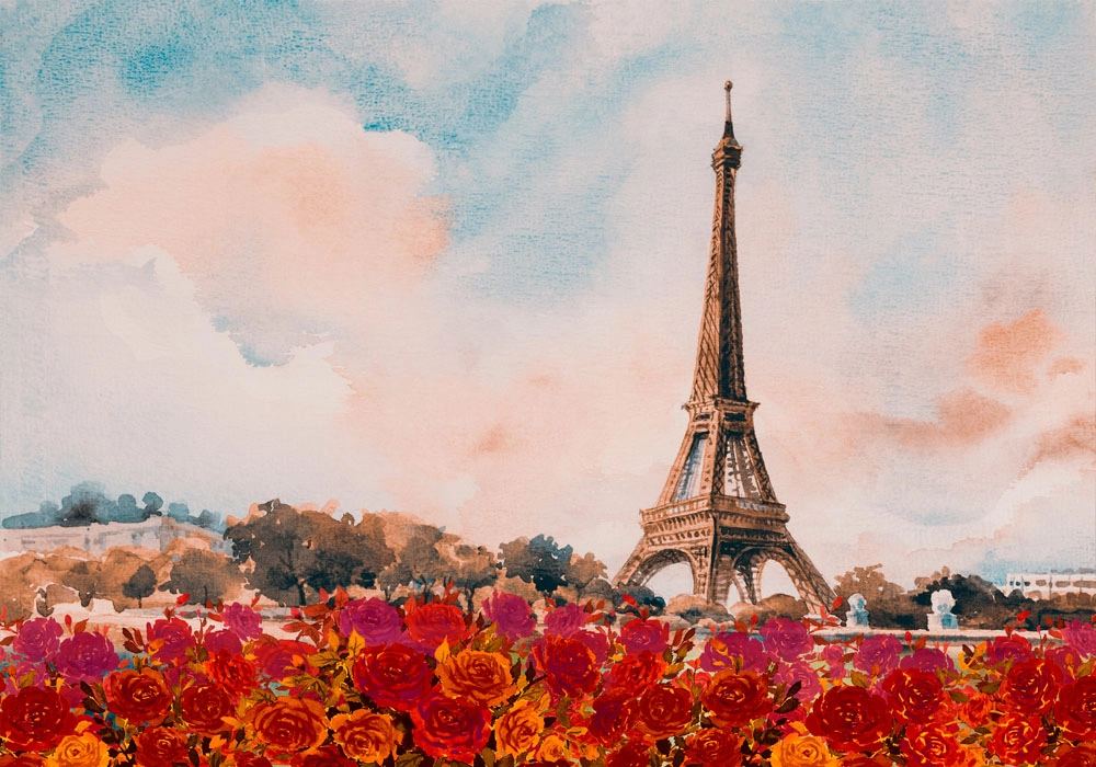 Πινακας σε καμβά PARIS EIFFEL LANDSCAPE PAINTING
