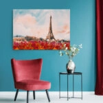 Πινακας σε καμβά PARIS EIFFEL LANDSCAPE PAINTING