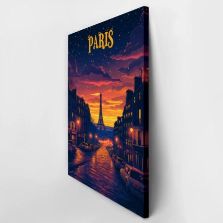 Πινακας σε καμβά PARIS NIGHT DRAWING - Πινακες σε καμβα Sticky 3