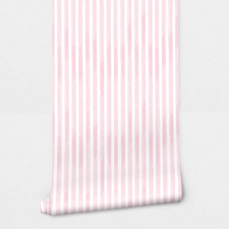 Αυτοκόλλητη Ταπετσαρία τοίχου PINK WATERCOLOR VERTICAL STRIPES - Εφηβικές Ταπετσαρίες Sticky 2