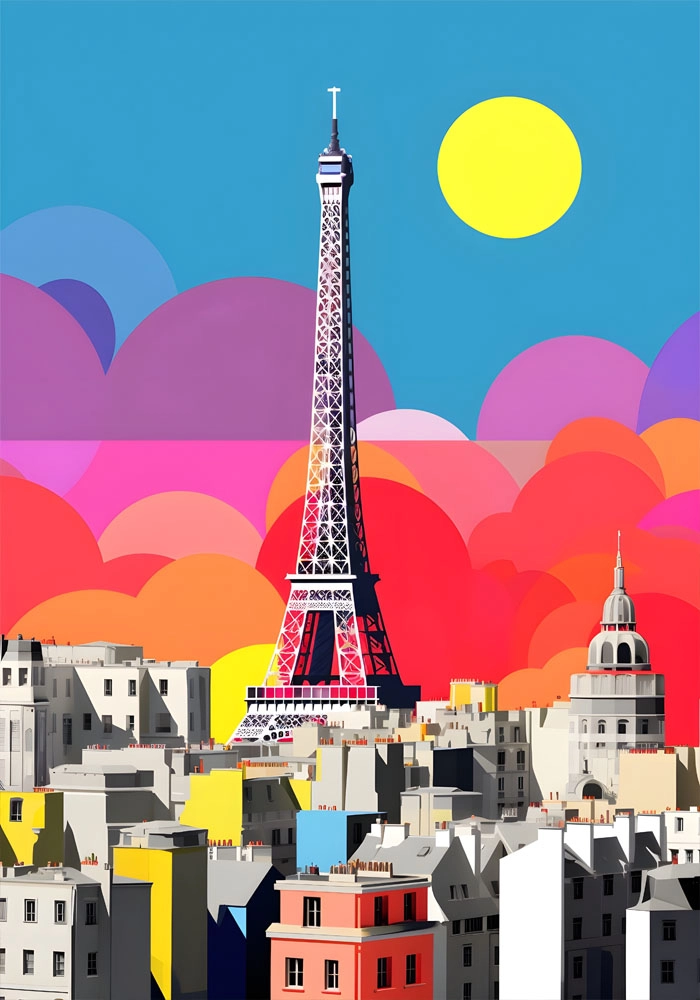Πινακας σε καμβά POP ART PARIS
