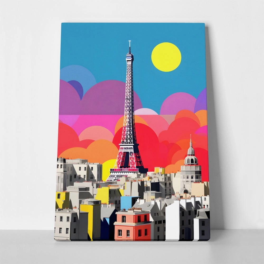 Πινακας σε καμβά POP ART PARIS