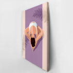 Πινακας σε καμβά PURPLE YOGA POSE