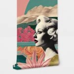 Αυτοκόλλητη Ταπετσαρία τοίχου RETRO STYLE FASHION WOMAN