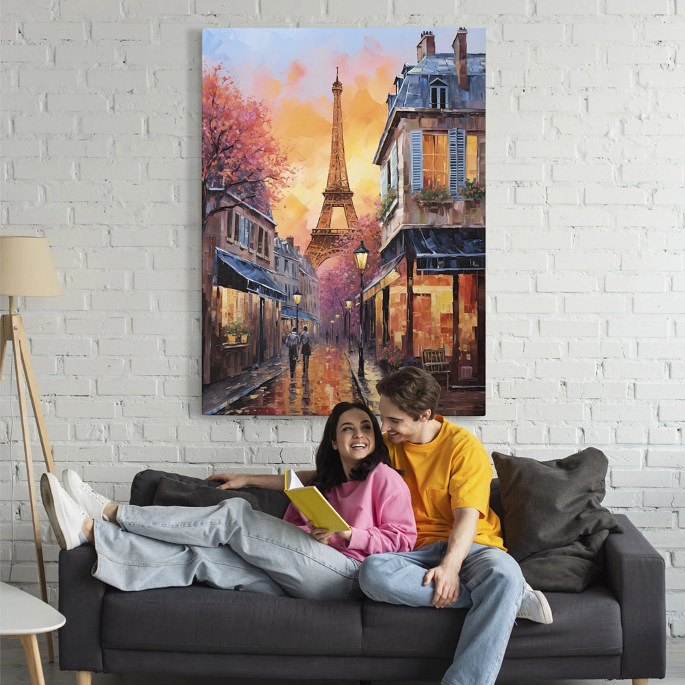 Πινακας σε καμβά ROMANTIC PARIS PAINTING