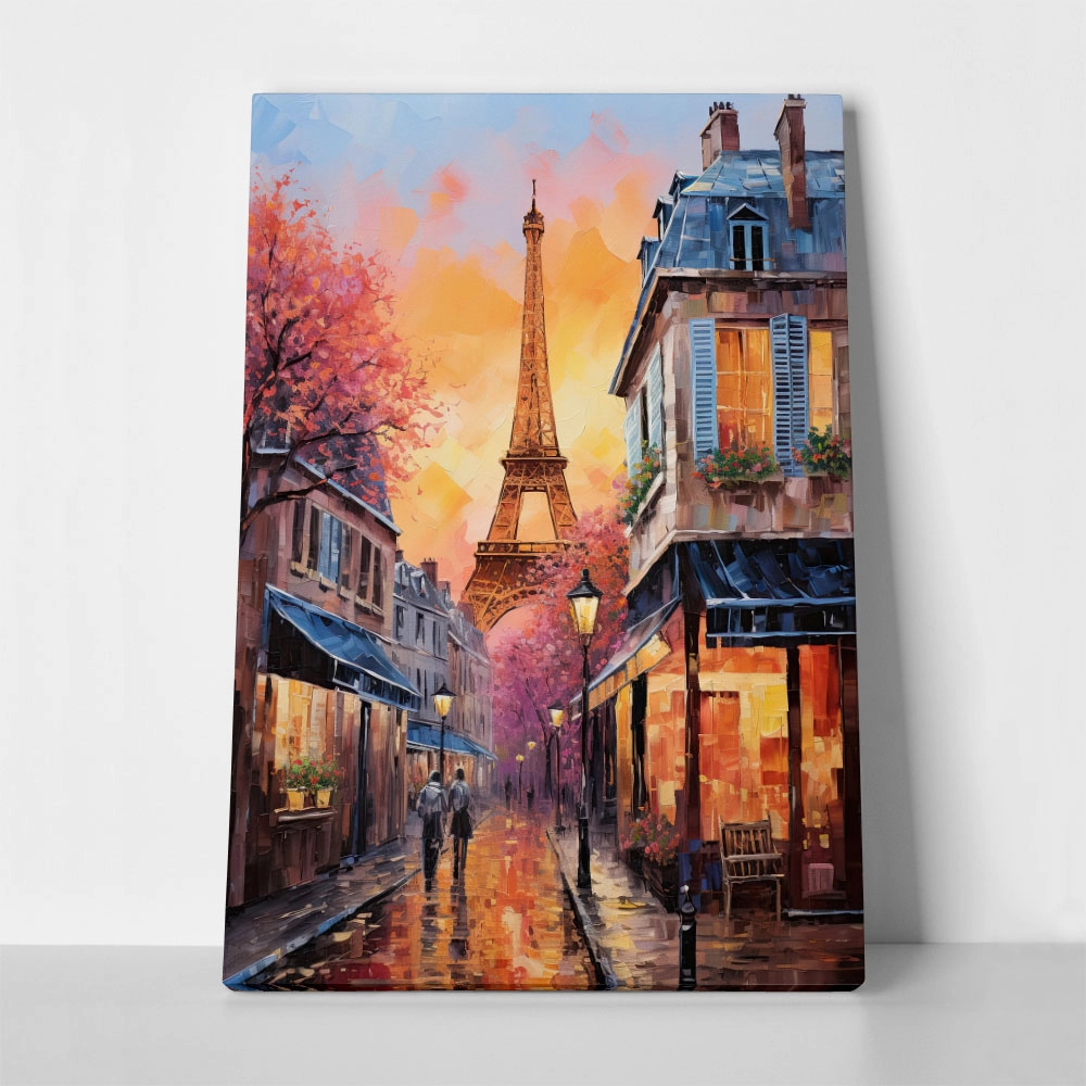 Πινακας σε καμβά ROMANTIC PARIS PAINTING