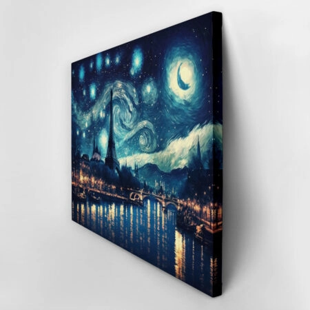 Πινακας σε καμβά STARRY NIGHT PARIS - Vincent Van Gogh Sticky 3