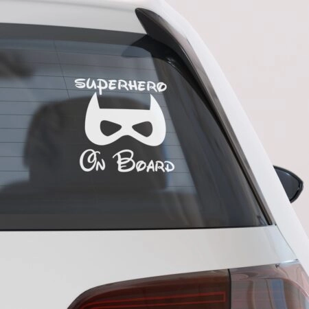 Αυτοκολλητο Αυτοκινητου SUPERHERO ON BOARD 2 - Αυτοκόλλητα Baby on board Sticky 2