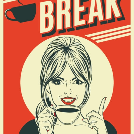 Πινακας σε καμβά TAKE A COFFEE BREAK - Food and Drink Sticky 5