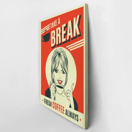 Πινακας σε καμβά TAKE A COFFEE BREAK - Food and Drink Sticky 3
