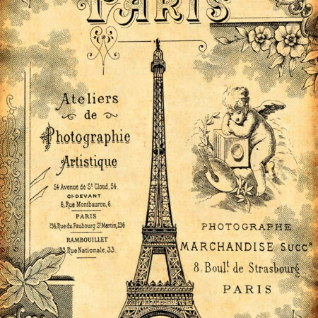 Πινακας σε καμβά VINTAGE PARIS 1900 - Vintage Sticky 5