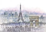 Πινακας σε καμβά WATERCOLOR PARIS