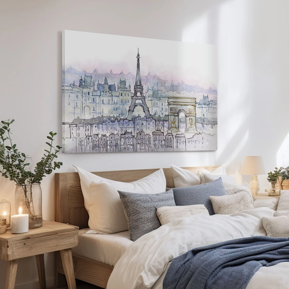 Πινακας σε καμβά WATERCOLOR PARIS