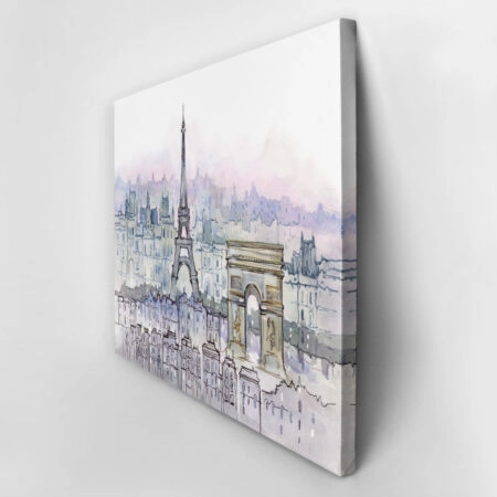 Πινακας σε καμβά WATERCOLOR PARIS - Παρισι Sticky 3