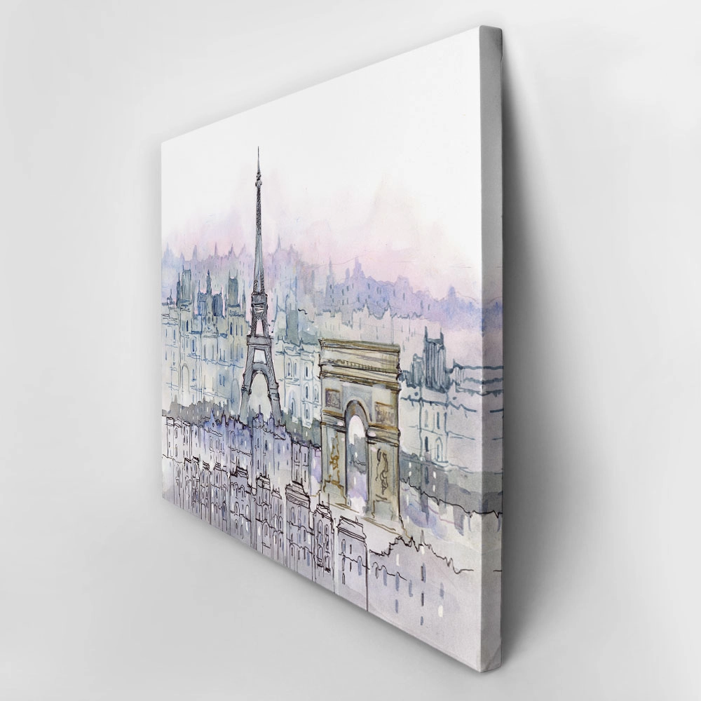 Πινακας σε καμβά WATERCOLOR PARIS