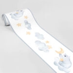 Μπορντούρα τοίχου WATERCOLOR POLAR BEAR ON CLOUDS