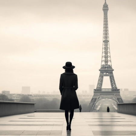 Πινακας σε καμβά WOMAN IN PARIS - Παρισι Sticky 5
