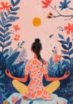 Πινακας σε καμβά YOGA JUNGLE PAINTING