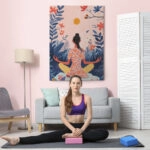 Πινακας σε καμβά YOGA JUNGLE PAINTING