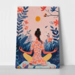 Πινακας σε καμβά YOGA JUNGLE PAINTING