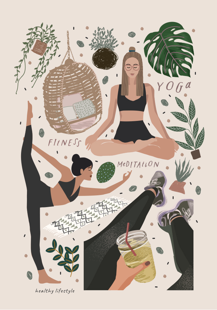 Πινακας σε καμβά YOGA LIFESTYLE