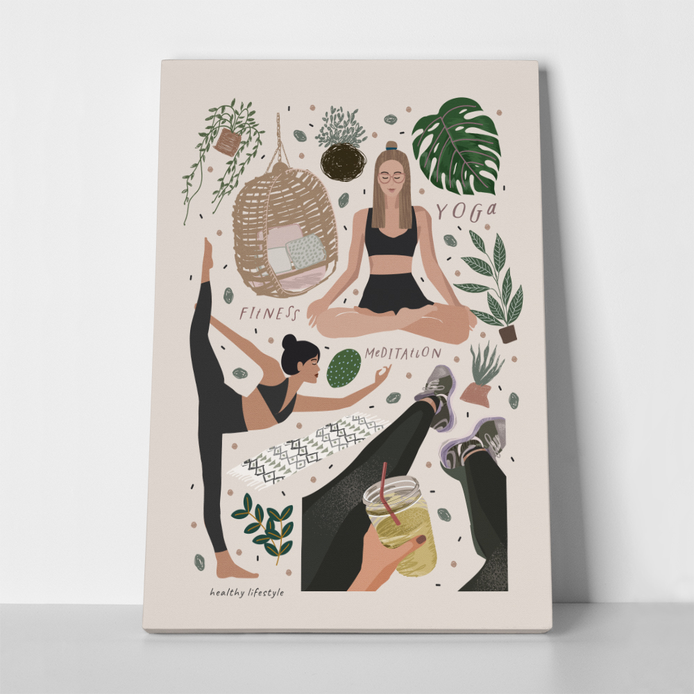 Πινακας σε καμβά YOGA LIFESTYLE