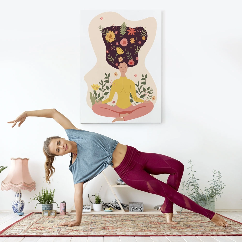 Πινακας σε καμβά YOGA LOTUS POSITION