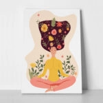 Πινακας σε καμβά YOGA LOTUS POSITION