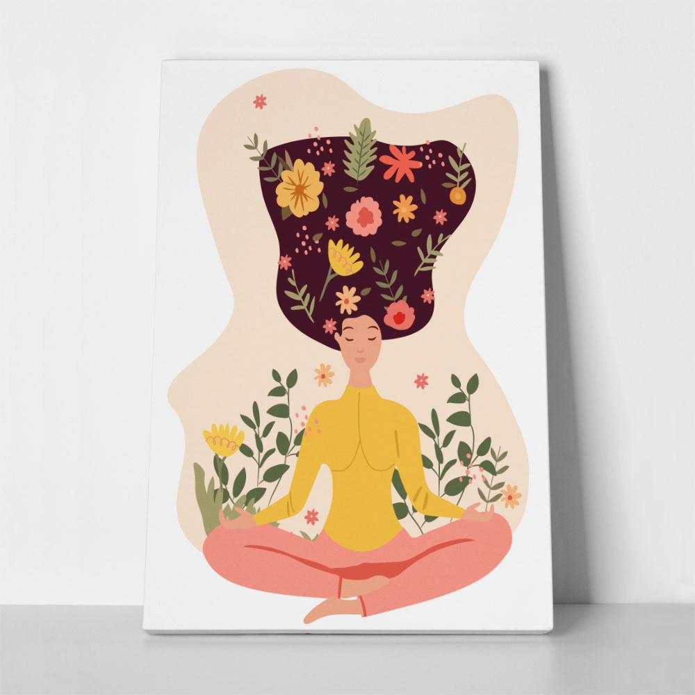 Πινακας σε καμβά YOGA LOTUS POSITION