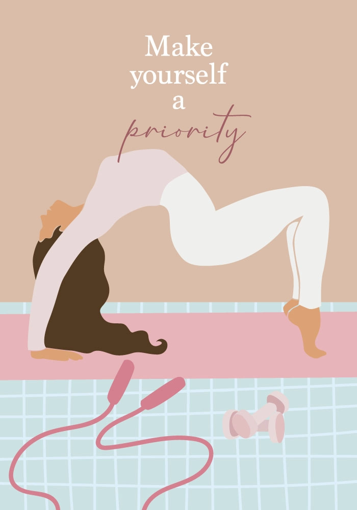 Πινακας σε καμβά YOGA MAKE YOURSELF A PRIORITY