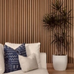 Διακοσμητικό panel τοίχου  με 3D πηχακια 14 RESIDENCE πλατος 12.2cm x υψος 2.90m GOLDEN/BROWN OAK