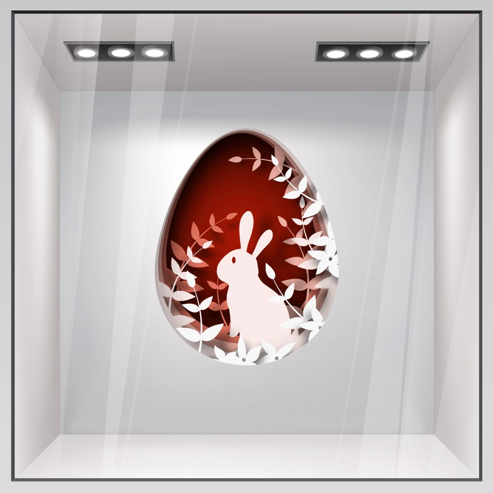 Αυτοκόλλητο Βιτρίνας EASTER EGG BUNNY