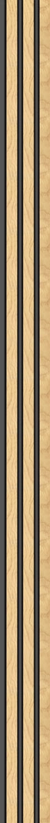 Διακοσμητικό panel τοίχου με 3D πηχακια F4 PIANO πλατος 12.2cm x υψος 2.90m NAT.OAK/BLACK