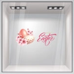Αυτοκόλλητο Βιτρίνας HAPPY EASTER EGGS
