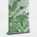 Αυτοκόλλητη Ταπετσαρία τοίχου TROPICAL JUNGLE WITH PARROTS