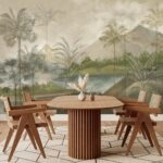 Αυτοκόλλητη Ταπετσαρία τοίχου TROPICAL LANDSCAPE PAINTING