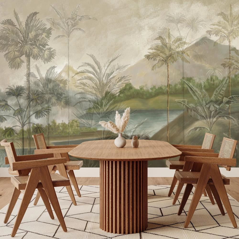 Αυτοκόλλητη Ταπετσαρία τοίχου TROPICAL LANDSCAPE PAINTING