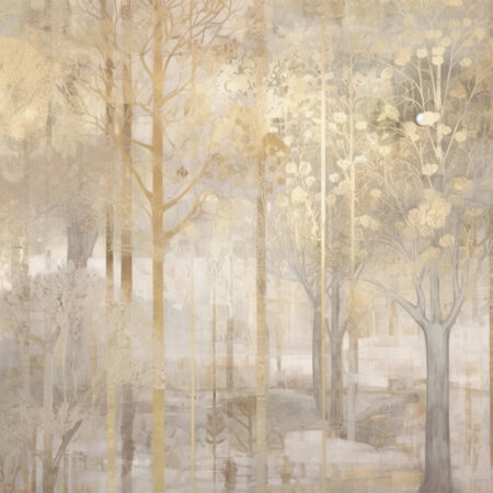 Αυτοκόλλητη Ταπετσαρία τοίχου GOLDEN FOREST TREES - Τοπία Sticky 3