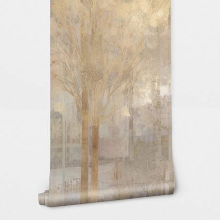 Αυτοκόλλητη Ταπετσαρία τοίχου GOLDEN FOREST TREES - Τοπία Sticky 2