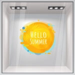 Αυτοκoλλητο Εκπτωσεων HELLO SUMMER