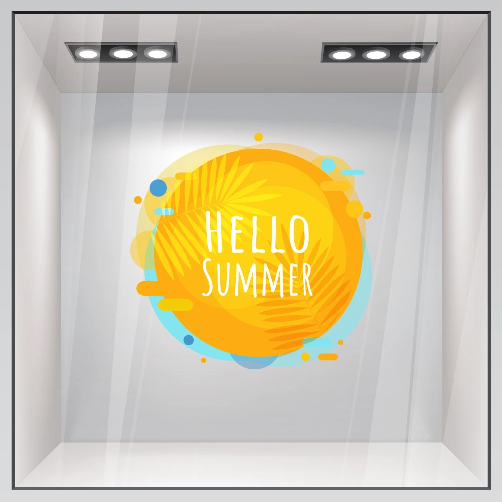 Αυτοκoλλητο Εκπτωσεων HELLO SUMMER
