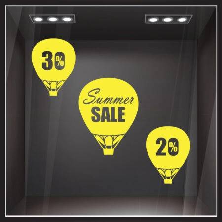 Αυτοκολλητο Εκπτωσεων SUMMER BALLOONS SALE -  Sticky 4
