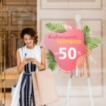 Αυτοκoλλητο Εκπτωσεων SUMMER SALE PALM LEAVES